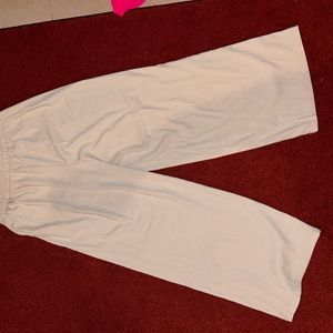 Women’s cream white business casual pants with elastic band